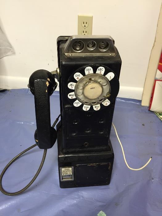 Vintage rotary wall phone