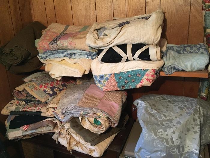 Homemade quilts/blankets/material