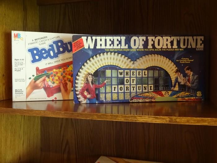 Bed Bugs game and wheel of fortune game