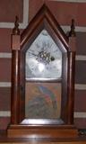 Antique shelf clock by F.N. Welsh Manufacturing.