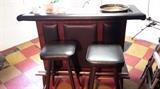 Retro bar with stools