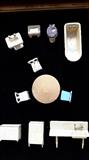 Selection of cast dollhouse furniture