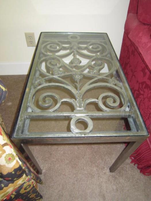 From Made in France, supposedly from the gate of a French castle and is a companion piece to the coffee table. 