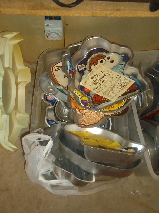 Figural cake pans- this woman was a baker and there are all kinds of baking supplies- most BRAND NEW!