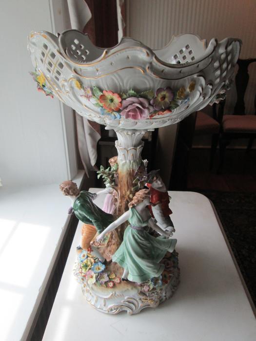 2 part Porcelain Centerpiece- Schiernole Germany