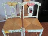 Set of 4 Hand Painted Chairs