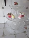 Misc. Pressed Glass Cake Stand & Compotes