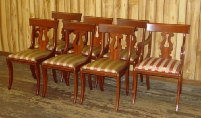 7 - Willett Cherry Dining Room Chairs (Has 2 Arm Chairs)