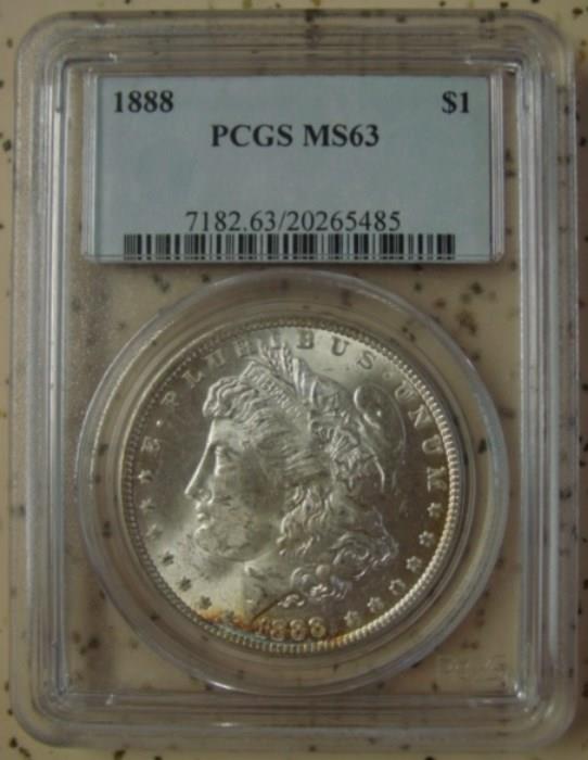 PCGS MS 63 1888 Morgan Dollar