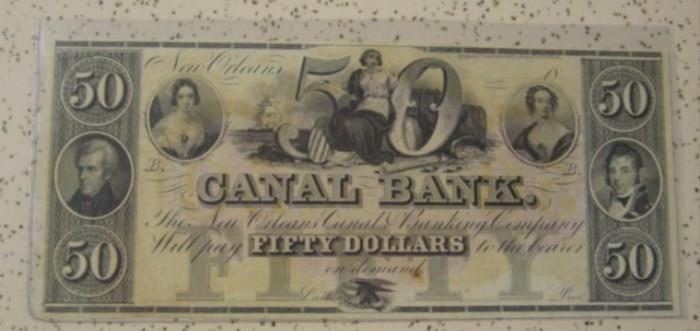 $50.00 Canal Bank Note