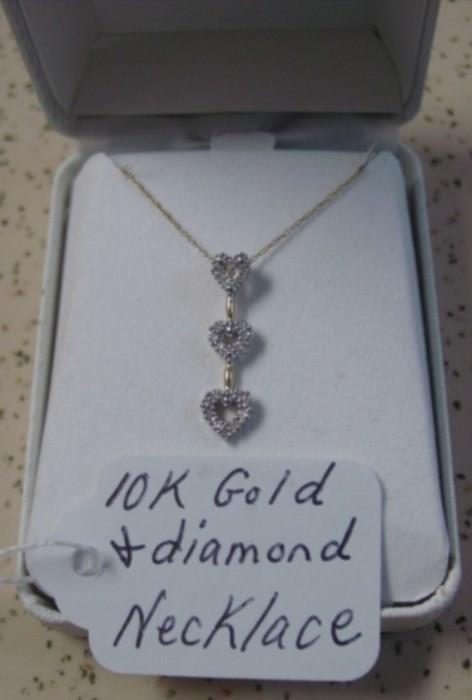 10K Gold & Diamond Necklace