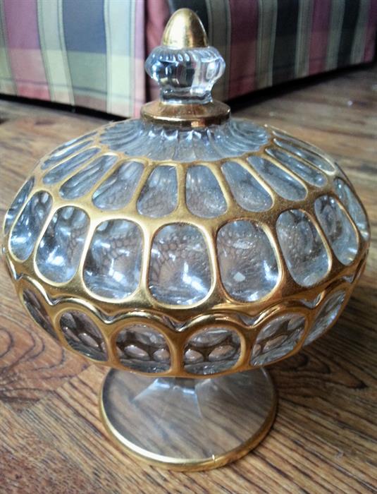 Antique lidded candy dish