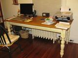 Buttermilk Cream Colored Base - Solid Wood Table or Desk 6ft X 33 X30"H