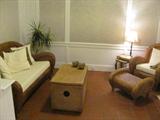 POTTERY BARN Rattan Sun Porch Patio Furniture
Sofa, Chair & Ottoman
Trunk, Gold Leaf Tables, Tropical Plant
