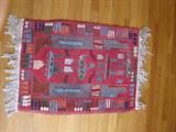 2x3ft Afghan War Rug; Handmade and sold by the Afghan Mujhadeen to support their war against the Soviet Union.