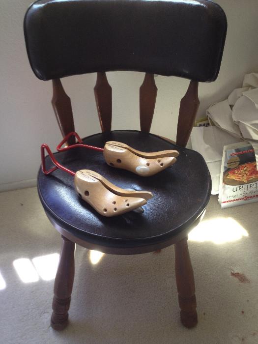 vintage shoes, captains chair