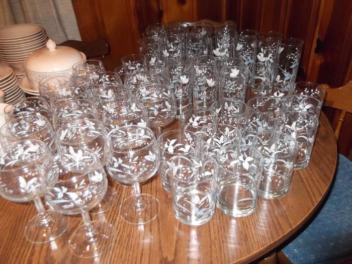 lots of Noritake glassware 