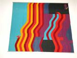 Woven wool(?) art, from the Munich airport marked "Templehoff", large 6'x6' format.
