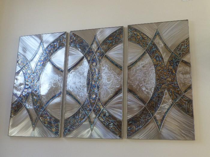 Metal Wall Sculpture by Artist Zach Weinberg - 3 pieces 44" x 86" sold at Fire Circle Studios