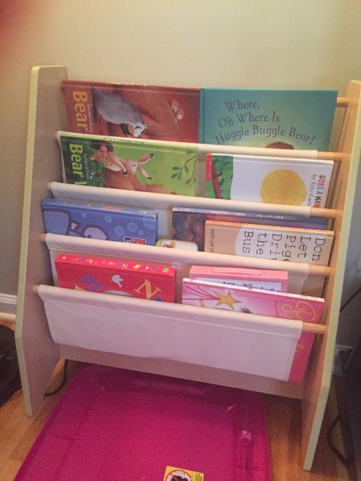 Bookshelf with childrens books
