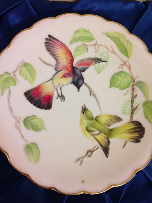 Birds of Dorothy Doughty dessert plates - full series of 12
