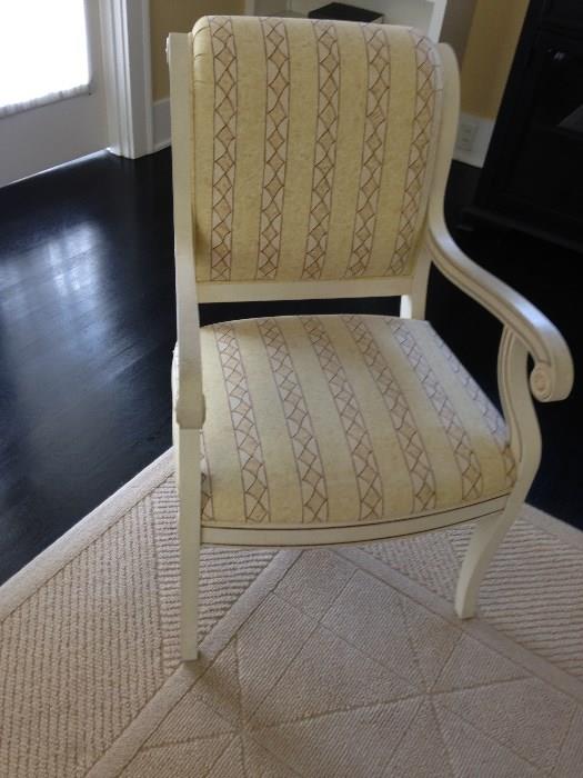 Upholstered chair in the Regency style one of a pair