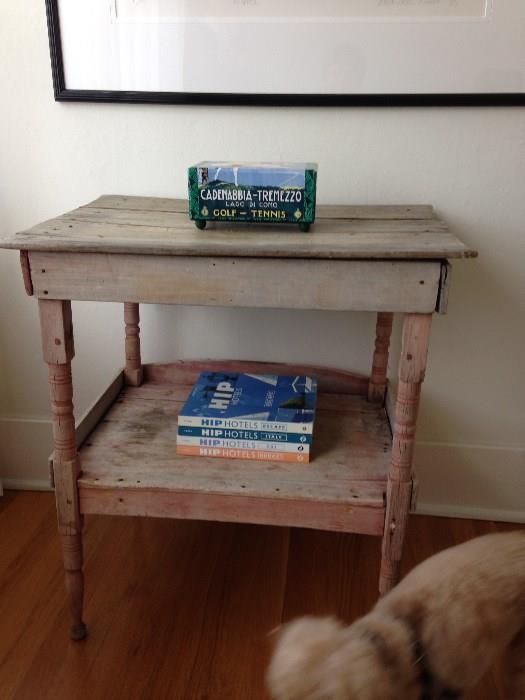 Antique table purchased in the Hamptons