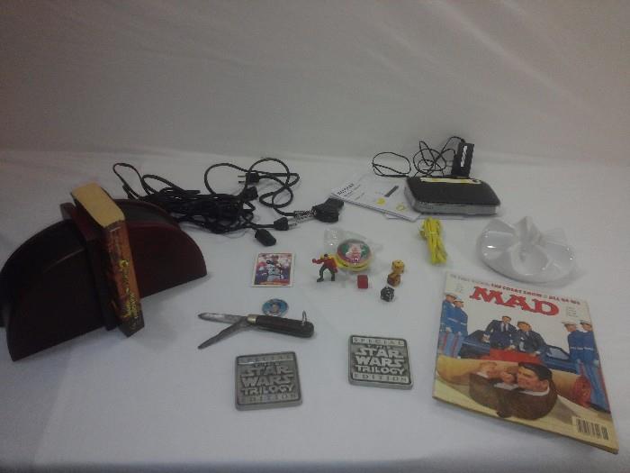 Mixed Lot Toys Star Wars Plaques Knife Router Misc Lot