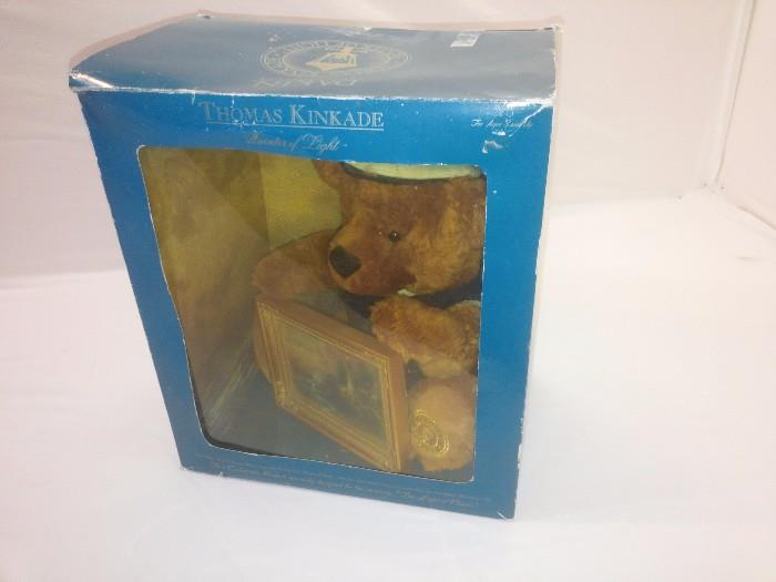 Dakin Thomas Kinkade Painted Light Teddy Bear in Original Box!