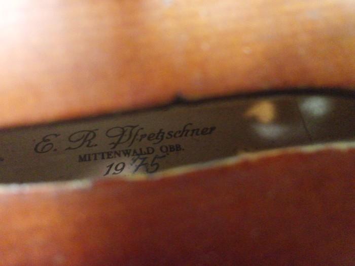 E.R. Pfretzschner Violin Hand made copy of Antonius Stradivarius pic 2