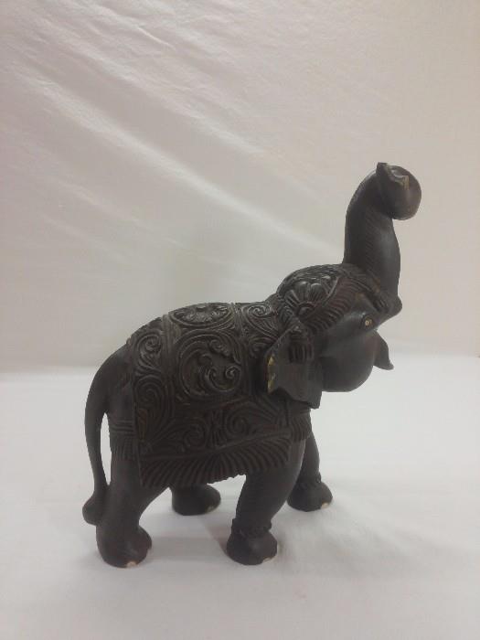 Beautiful Carved Wooden elephant Figure (Needs New Tusks)