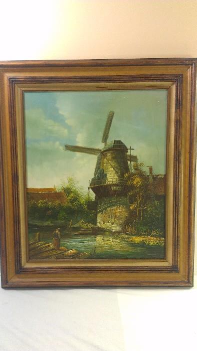 Original Signed Framed Baillie oil painting On Canvas