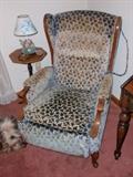 Vintage Wing back recliner with footstool