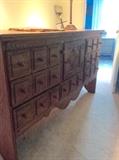 Long dresser with hidden jewelry storage. American made in Albuquerque