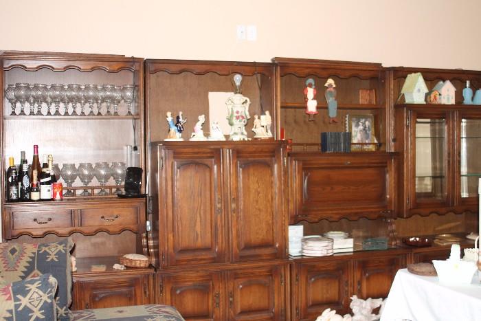 Large 8 section wall unit / entertainment center