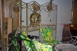 Folding Iron Screen, 50's Patio Furniture, Bicycles, Smoker