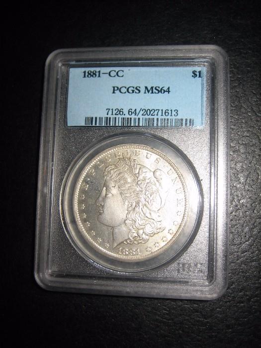1881 STERLING GRADED COIN