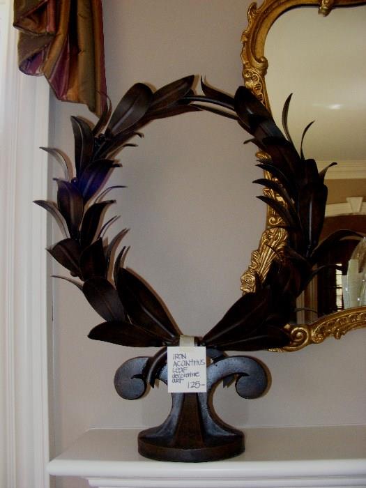 Extremely heavy Decorative Iron Wreath