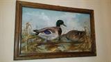 Antique Taxidermy Picture Pheasant