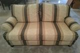 Custom Made Striped Loveseat