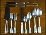 lot #751 - TIFFANY & CO. "SHELL AND THREAD" STERLING SILVER FLATWARE