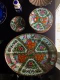 Rose Medallion Dishes & Platter