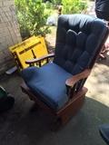 #14		blue seat glider rocker 	 $35.00 

