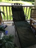 #6 Green Wrought Iron Lounger $75 