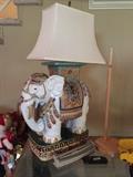 #44 Large Ceramic Elephant Lamp $150 