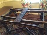 This is amazing old table that opens up to 101 inches and go down to 5 feet. Has 6 chairs   #52  all $425