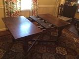 This is amazing old table that opens up to 101 inches and go down to 5 feet. Has 6 chairs   #52  all $425