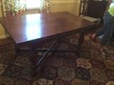 This is amazing old table that opens up to 101 inches and go down to 5 feet. Has 6 chairs   #52  all $425