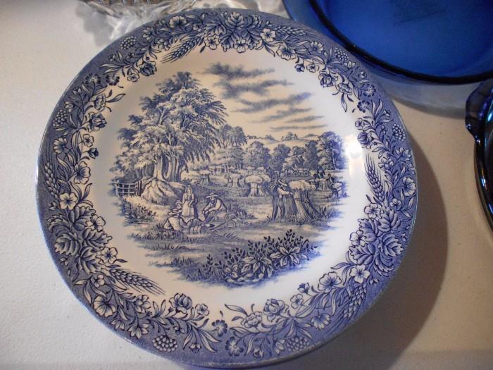 Currier and Ives dinner plates