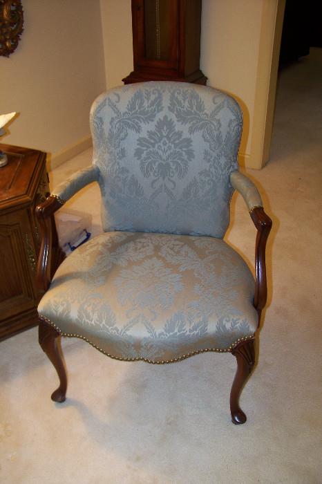 One of a pair of beautifully upholstered French style chairs